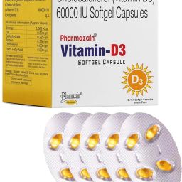 Vitamin D3 60000 IU Capsule for Bone Joint Mental Health & Heart for Men & Women-44