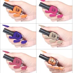 Trendy Quick-drying, Long-Lasting | Chip resistance, Gel Based Nail Polish Combo Multicolor-1-19