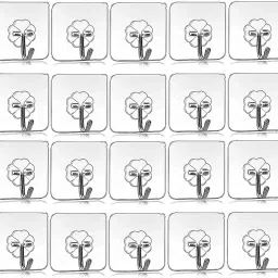 Wall Hooks for Hanging Strong, Adhesive Hooks for Wall Heavy Duty (Pack of 20) Hook 1-20