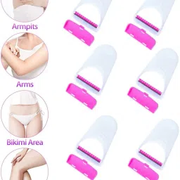Women's Disposable Plastic Hair Razor & Bikini Shaving Razor - Pack Of 1 (6 Pcs), Men & Women-34