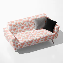 AZ5008195SOF_FB_RF_R-SP_D56^80_VL Abstract Hearts & Dots Pattern Velvet Sofa Fabric Sofa Fabric-8