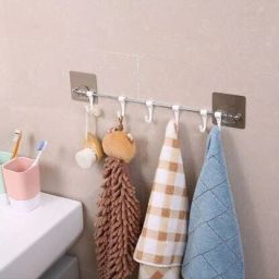 Antique and Elegant Look Magic Sticker Hook for Kitchen Appliances, Napkin,Towel Hook Rail 6-image-90