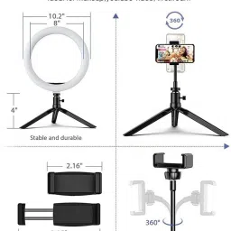 Planetoid 26cm Dimmable LED Studio Camera Ring Light with Wireless Bluetooth Remote Ring Flash image 3