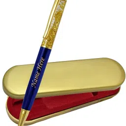 Name Personalized Blue Colour Brass Material Ball Pen-11