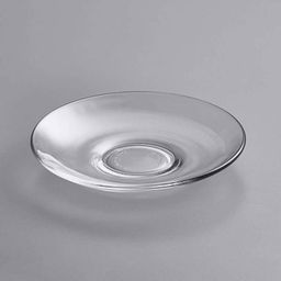 halo nation Pack of 6 Glass Plate Saucer Transparent Plate, KACH ki RAKABI Plates Set for Tea & Coffee Cup-picture-2
