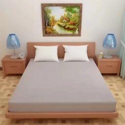 Fitted Double Size Stretchable, Waterproof Mattress Cover-image-10
