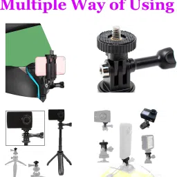 TECHYSPOT Mobile Holder, Tripod Mount Adapter, 2 Screw Combo for Smartphone Vlogging Monopod Kit image 5