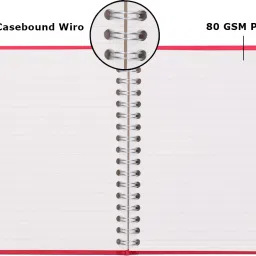 navneet HQ Case Bound Notebook Wiro Book (A5 Size) Married A5 Notebook Single Ruled 192 Pages image 3