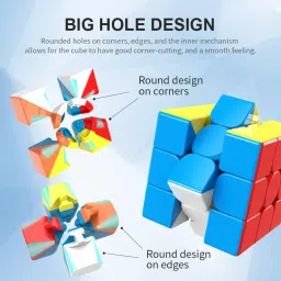 bizdom CUBE 3X3X3 SPEED CUBE HIGH STAYBILITY STICKER LESS SMOOTH SWING image 4