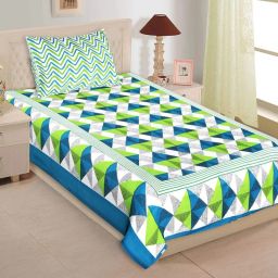 144 TC Cotton Single Jaipuri Prints Flat Bedsheet-image-27