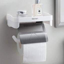Wall Mount Toilet Paper Roll Holder Tissue Paper Roll Dispenser Holder Plastic Toilet Paper Holder-image-38