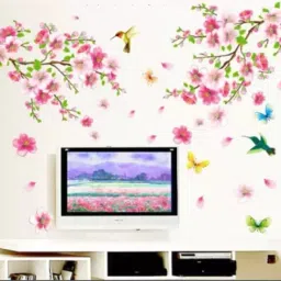 75 cm Wall Stickers Flowers TV Background Branch LED LCD Living Area Decoration Self Adhesive Sticker-image-55