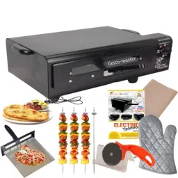 "21 Inches" Electric Tandoor with Pizza Cutter,Recipe Book, Glove, Magic Cloth 2000-Watt (All Accessories) Black Lightweight and Elegant Looking Tandoor Electric Tandoor-image-26