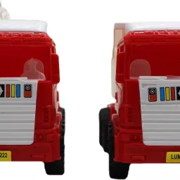 neoinsta shopping Set of 2 Combo Friction powered Red|White JCB and Red|White dumper trucks image 2