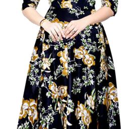 Women Fit and Flare Multicolor Maxi/Full Length Dress-image-77