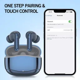 werox Long battery backup, voice assistant, easy touch controls and water resistance Bluetooth Headset image 2
