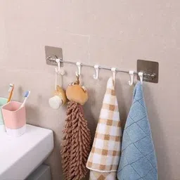 sjk Antique and Elegant Look Magic Sticker Hook for Kitchen Appliances, Napkin,Towel Hook Rail 6-picture-11