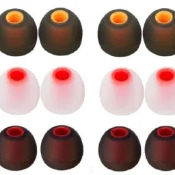 BUMTECH 12 red yellow white Earbuds for Earphones Medium Size (12 Pcs (6 Pair) In The Ear Headphone Cushion-image-16
