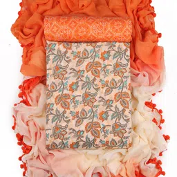 sun fashion and lifestyle Unstitched Cotton Blend Kurta & Churidar Material Printed-picture-20