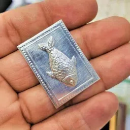 ASTRO-D Pure Silver Fish Show Piece for Prosperity.WT: 1.2 GMS, Purity : 97-99% Decorative Showpiece - 2 cm-image-59