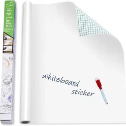 Regular White Board Wall Sticker Self Adheisve Wallpaper for Home School College POLYEURATHENE STICKER DIY TOOL CRAFTING MATERIAL 45X200CM Whiteboards-image-30