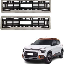 Car Chrome number plate frame protective holder for Citroen c3 Car Number Plate-image-4