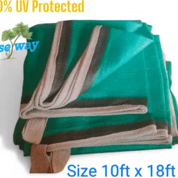90% UV (10ft x 18ft) with Niwar , Green Shade net for Balcony, Garden,Plants, Portable Green House-7