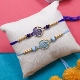 Designer TR-RB24-Setof2rakhi-S025 Assorted Rakhi Set-15