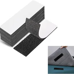 15 sets Hook and Loop Strips with Adhesive Strong Interlocking Tape Strip Stick-on Velcro-90