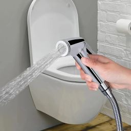 Conti health faucet with SS 304 1mtr Flexible Shower Tube and Wall Hook H18 Health Faucet-image-12