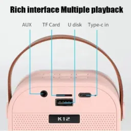 bds Microphone Wireless Bluetooth Speaker with RGB LED Lighting for Kids Microphone image 3