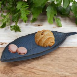 Blue Color,Leaf Shape Snacks Serving Tray Food Plate Starter/Kebab Platter/Dish Tray Serving Set-17