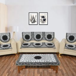 Jacquard Floral 3 Seater Sofa Cover-image-49
