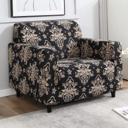 Polyester Floral 1 Seater Sofa Cover-image-36