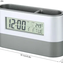 nxz Digital Silver Clock image 3