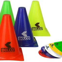 6 Inch PVC Cones Pack 6, 20 Space Markers Agility Combos (Multicolour) Football Kit-9