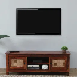 mudramark from pepperfry Kalki Sheesham Wood TV Console in Scratch Resistant Honey Oak Finish For TVs Up To 55"-picture-27