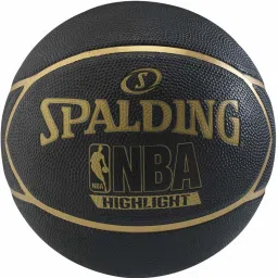 Fast S Highlight Rubber Basketball (Black/Gold) Basketball - Size: 7-picture-10
