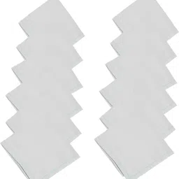 4 YOU 100% Cotton Premium Collection Handkerchiefs Hanky For Men ["White"] Handkerchief-image-8