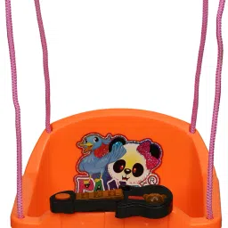 Musical Eco Baby Swing with Long Ropes (Orange)-17