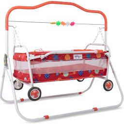 Baby Cradle With Swing Comfortable Sleeping Jhula Palna Multiuse For New Born-image-35
