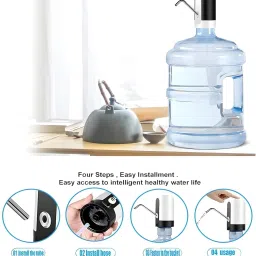 mobone ® Automatic Wireless Water Can Dispenser Pump with Silicone Pipe, USB Cable Bottom Loading Water Dispenser image 2