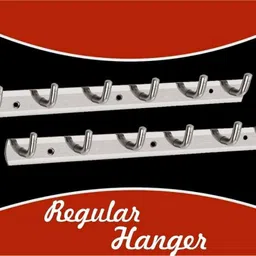 cosvit Regular Hanger Stainless Steel 6 Pin Cloth Hanger Wall Mounted (Pack of 2) Door Hanger-picture-48