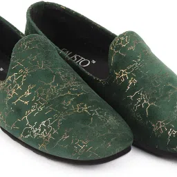 Velvet Printed Design Ethnic Wedding Party Prom Slip On Shoes Mojaris For Men-image-21