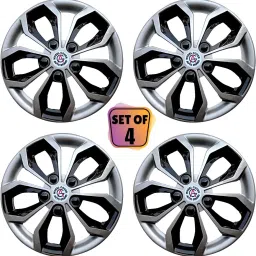 14 Inch Wheel Cover – Sleek Black & Silver Design Wheel Cover For NA Wagon R ABS, i20, Swift-image-3