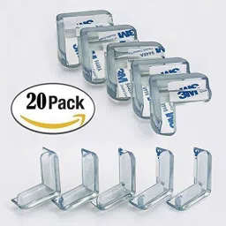 L Shape Pre -Tape Safety Corner Protectors with Clear Flexible Rubber Baby Proofing Corner Guards, Prevent Child Head Injuries Desk and Furniture Corner Covers for Kids Pack Of 20-image-47