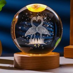 Flamingo with Wooden Base Night Lamp Night Lamp-image-132