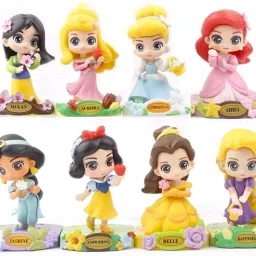 New PRINCESS Set 8 Cartoon Tiny Figures Models 6 cm size-14