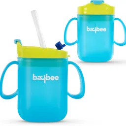 baybee Hazzy 280ML Sipper Bottle for kids, Anti-Spill Sipper with Soft Silicone Straw-picture-21