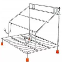 Chakla/Belan Kitchen Rack Stainless Steel Chakla Belan and Tawa Stand for Kitchen -100% Rust-Free Steel-image-57